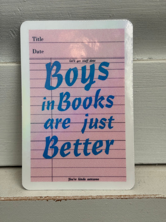 Boys in Books are just Better